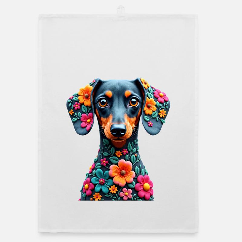 Dackel Dachshund Tekel Organic dish towel