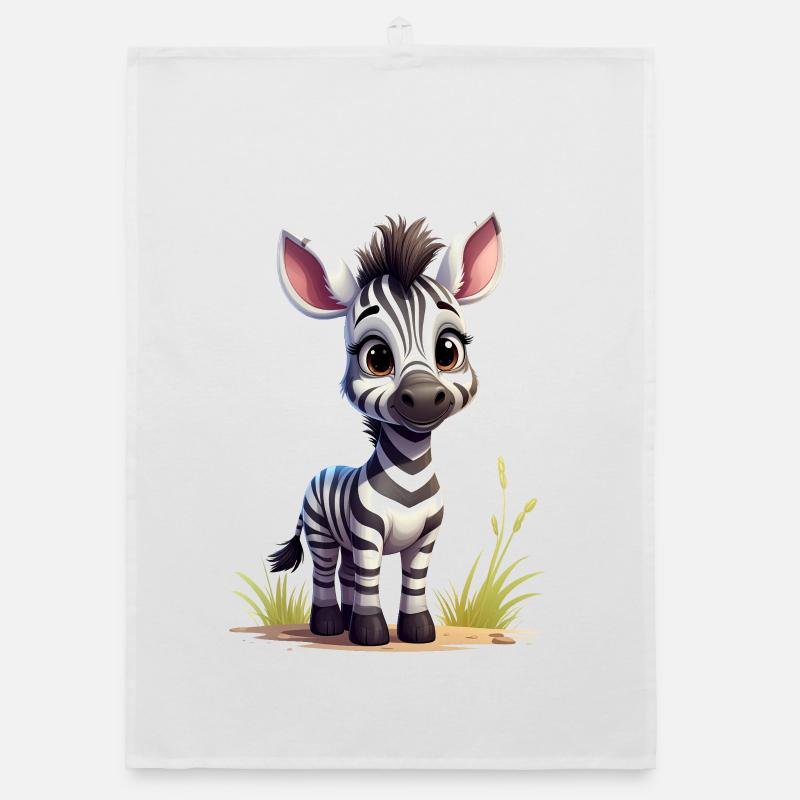 Cute zebra Organic dish towel