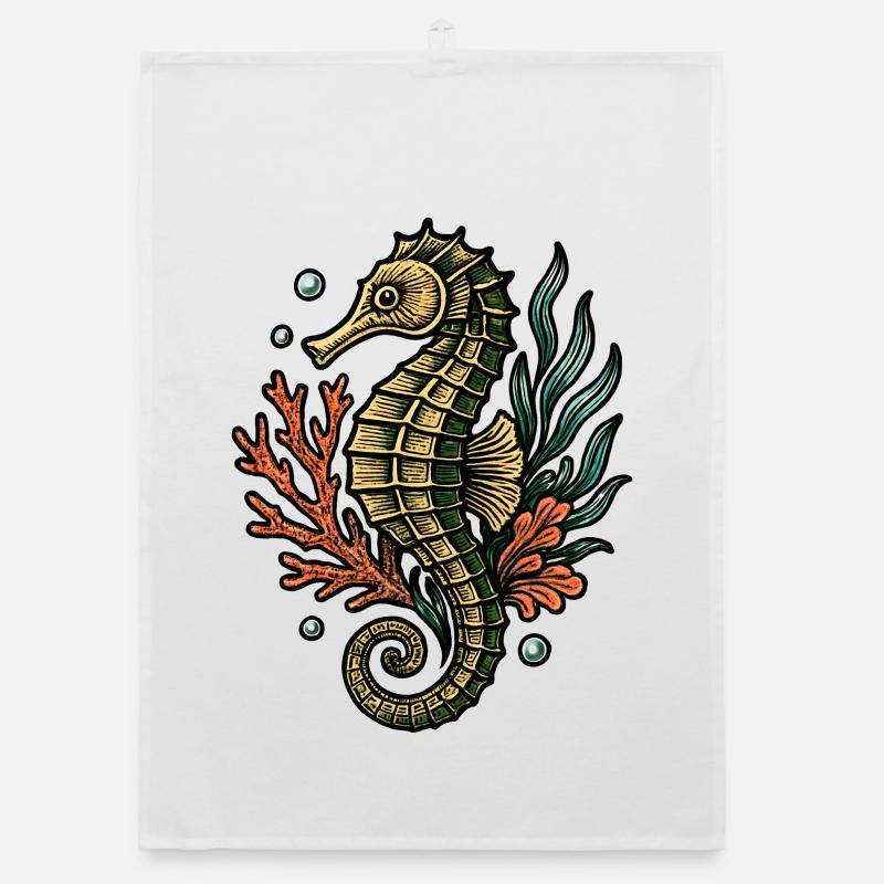 Hippocampe coloré dans le récif Torchon bio