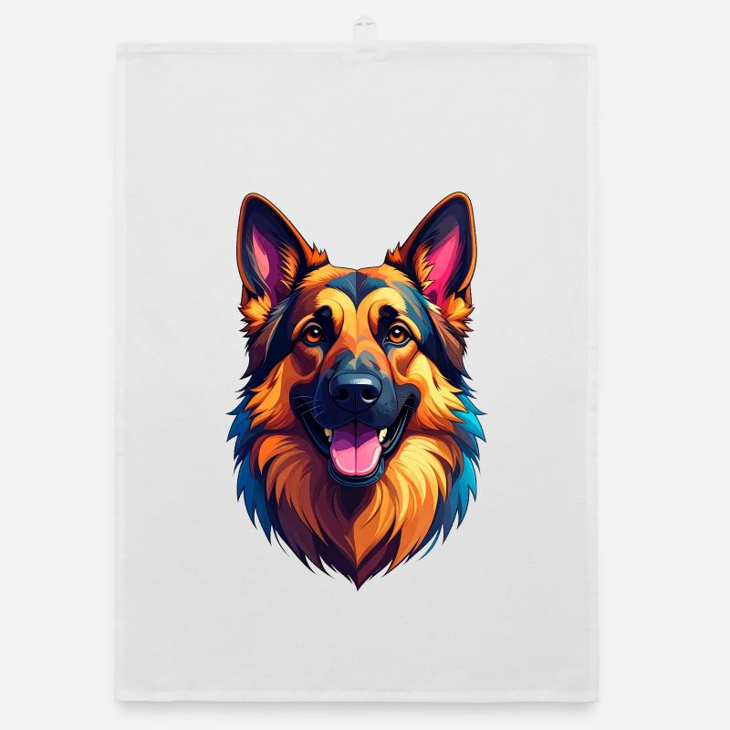 German Shepherd Organic dish towel