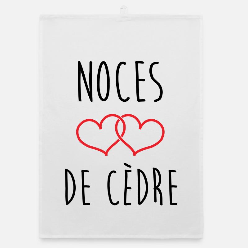 Noces de cèdre – 49 ans de mariage Torchon bio