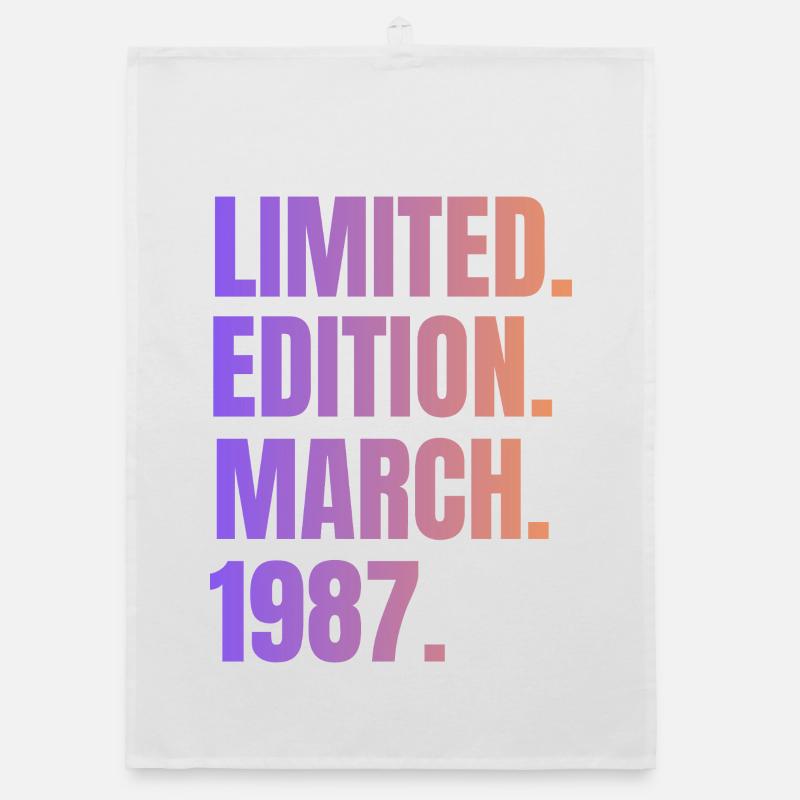 Mars 1987 Année 1987 Retro 1987 Édition limitée Torchon bio