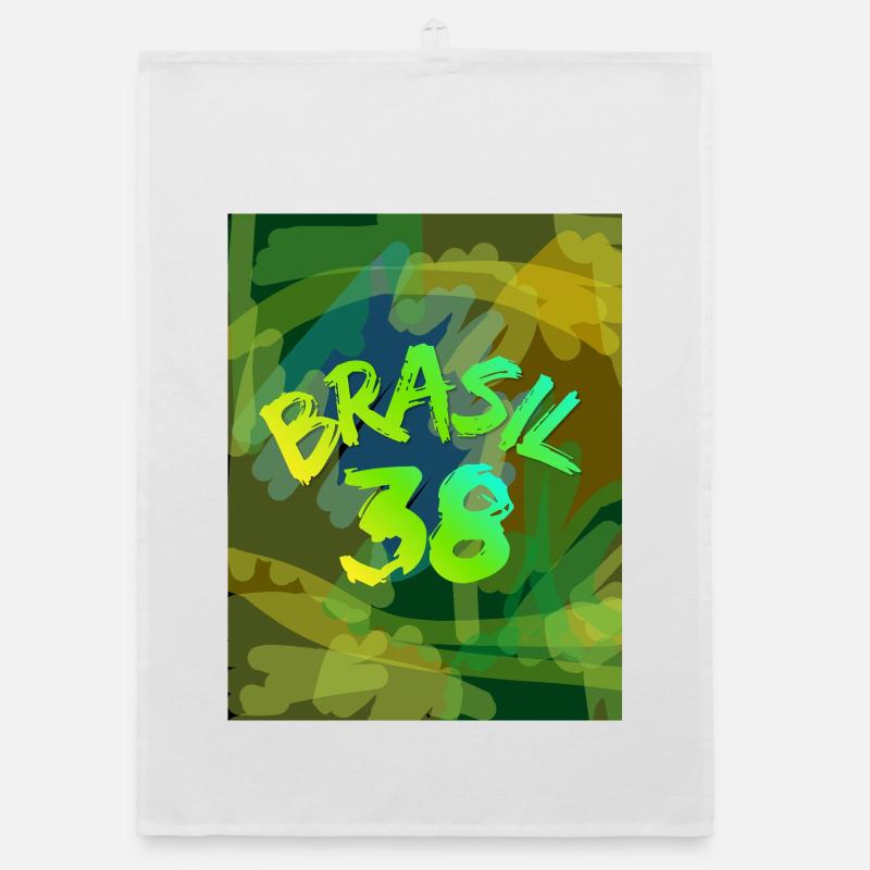 Brasil 38 Neon Pinsel Organic Geschirrtuch