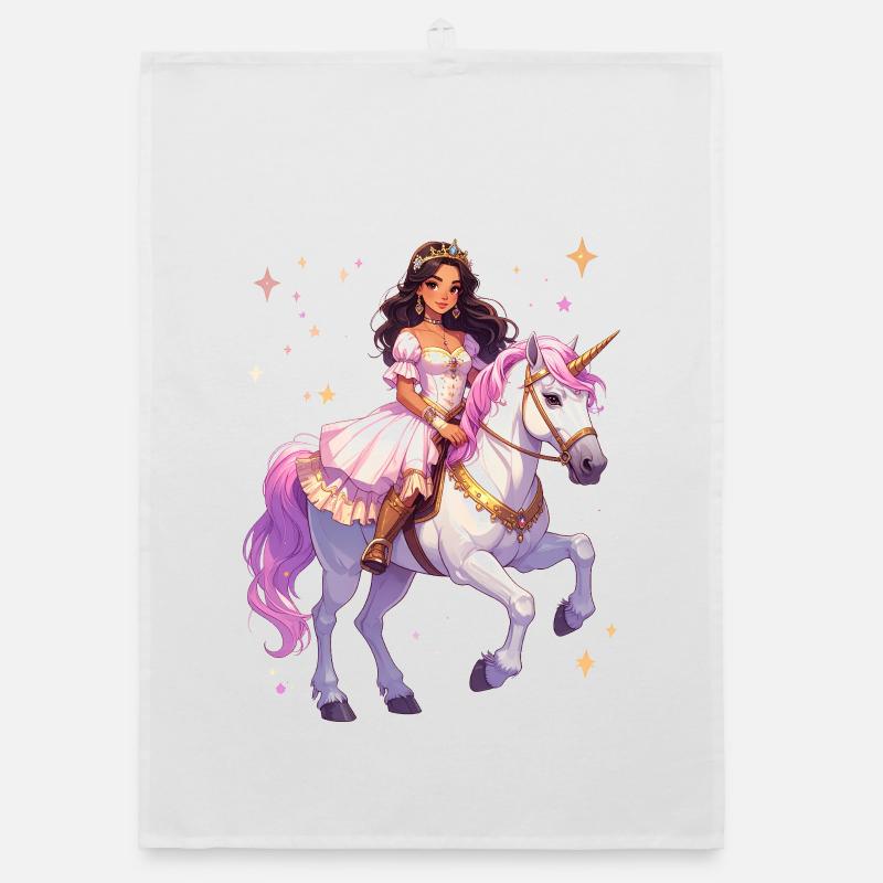 Princesse sur une licorne Torchon bio