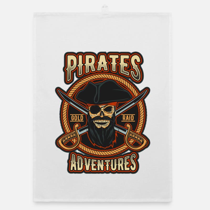 Pirate Gold Raid Patch Organic dish towel