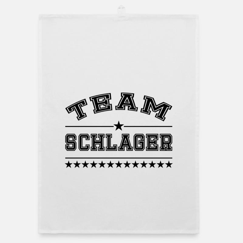 Team Schlager  - Organic Geschirrtuch - Weiß