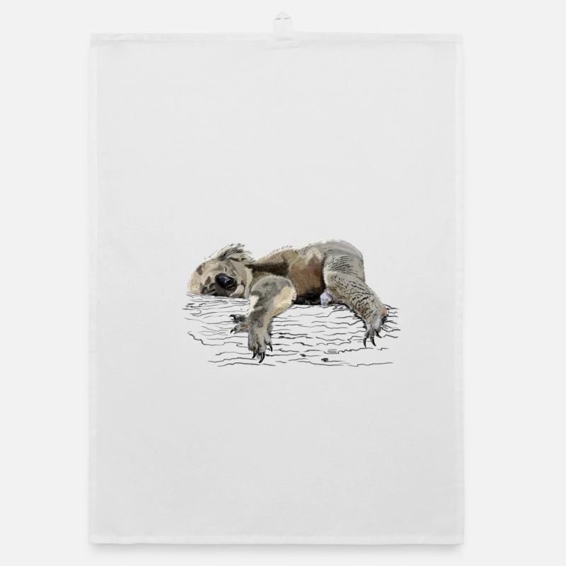 Koala - Organic Geschirrtuch - Weiß