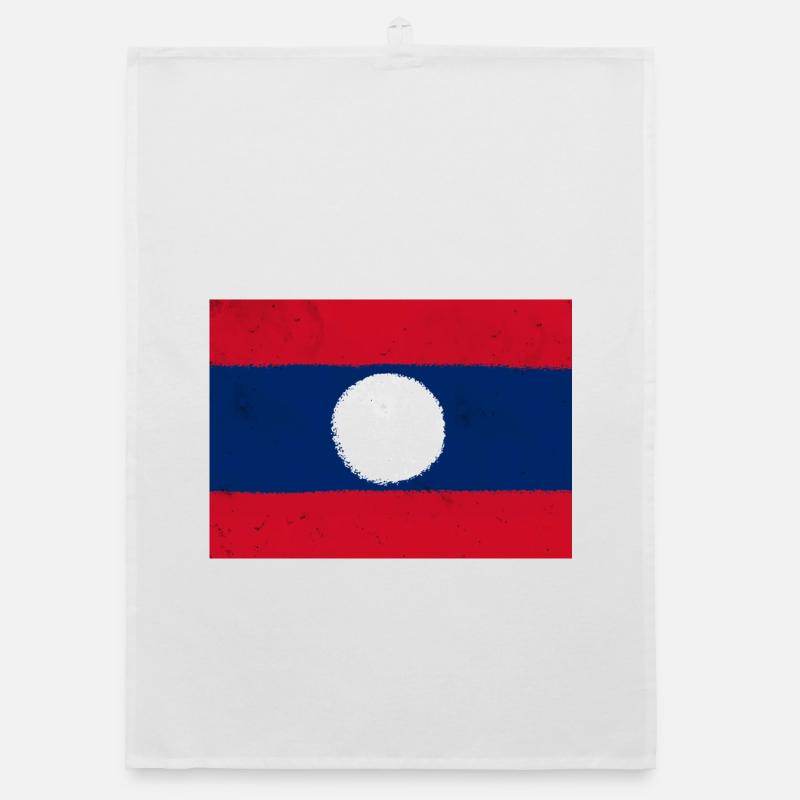 Drapeau du Laos Torchon bio
