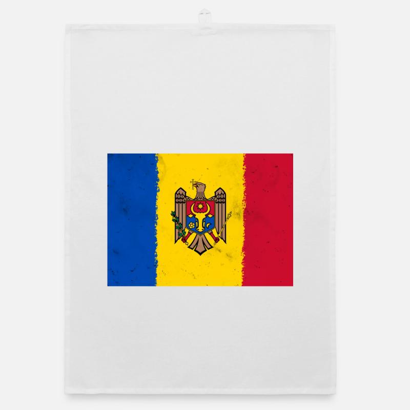 Drapeau de la Moldavie Torchon bio