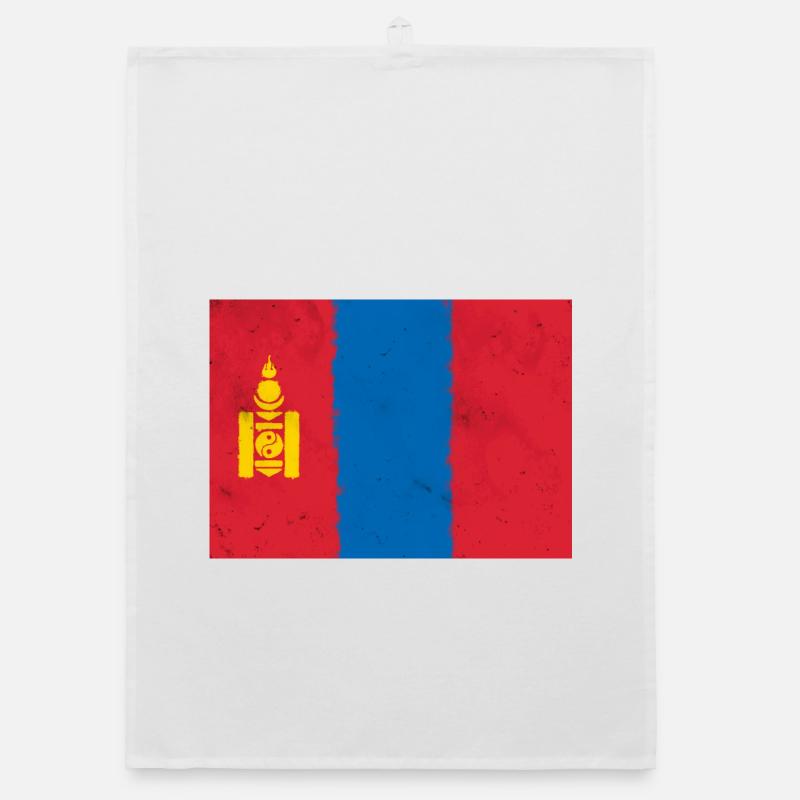 Flagge der Mongolei Organic Geschirrtuch
