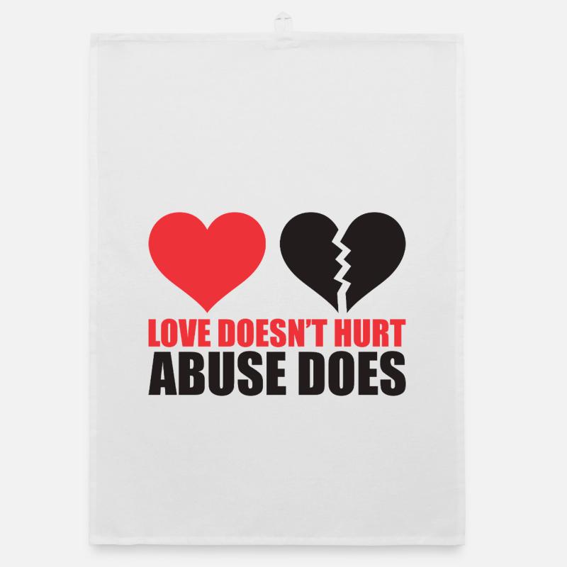 Broken Heart with Powerful Message Organic dish towel