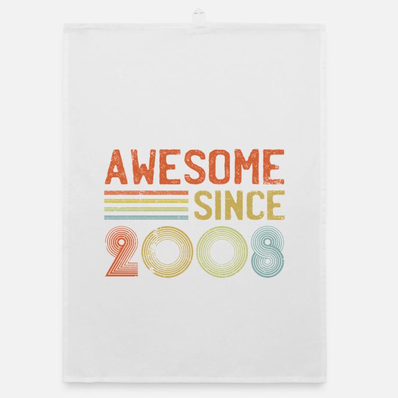 Retro 2000s Inspired Typography Design Organic dish towel