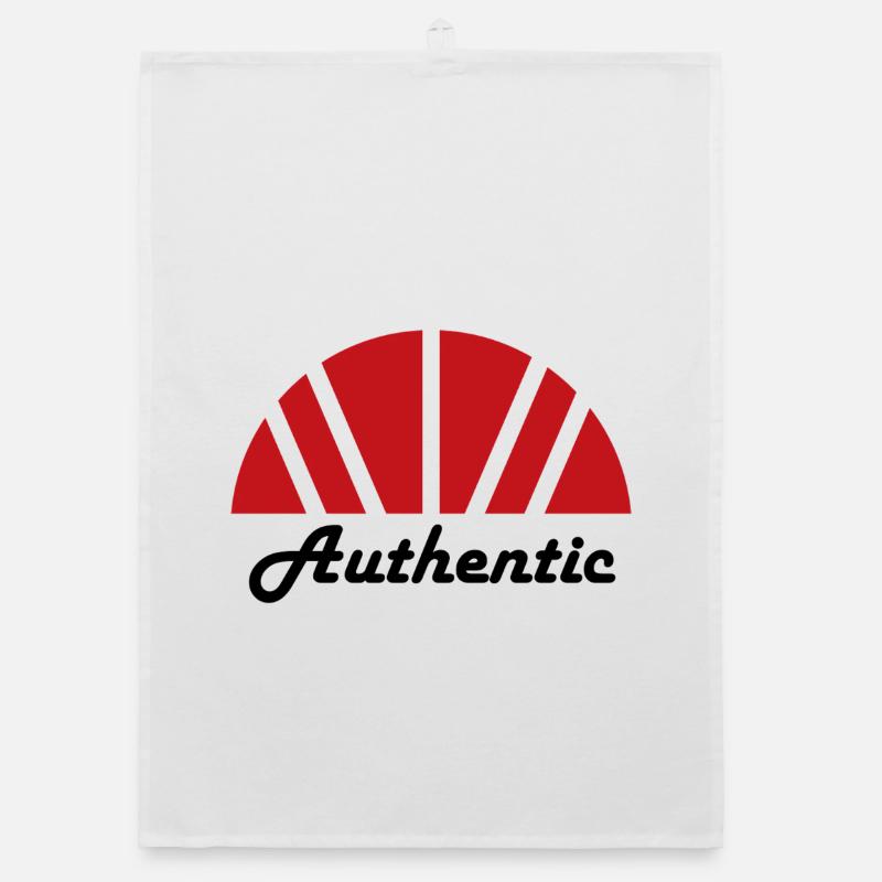 Aube abstraite rayons rouges authentique Torchon bio