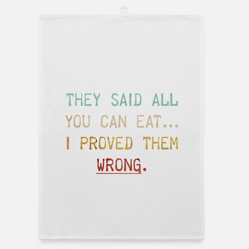 Essen Spruch Organic Geschirrtuch