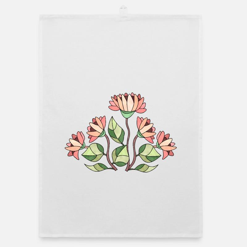 Flowers Organic dish towel