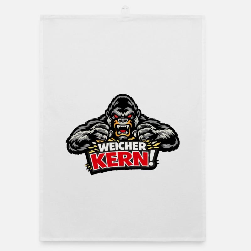 Soft Core - Sort Gorille Maléfique Torchon bio