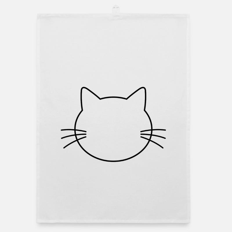 Cat head Organic dish towel