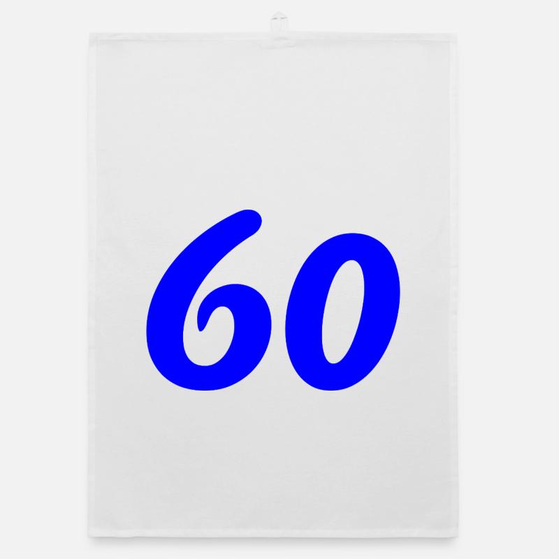 60. 60 YEARS. 60th ANNIVERSARY. 60TH BIRTHDAY. Organic dish towel