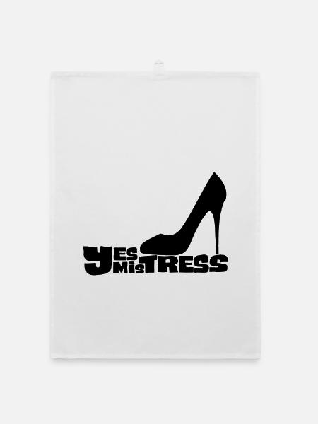Ja, Herrin Stiletto Heel - Organic Geschirrtuch - Weiß - Vorne