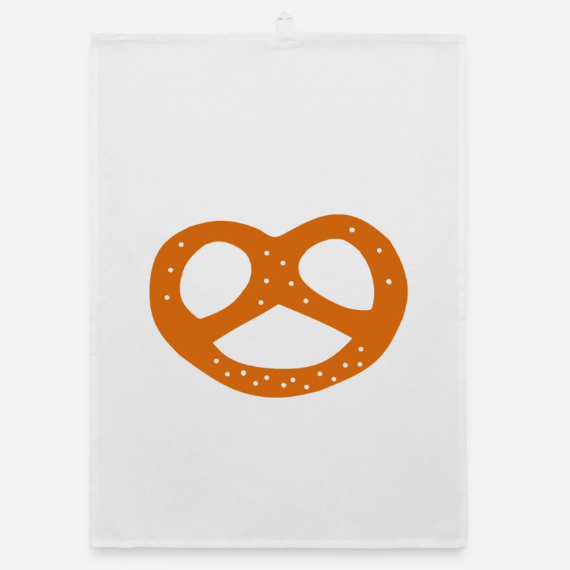 Brezel backen Bäcker Bäckerin Vorlage Symbole Organic Geschirrtuch