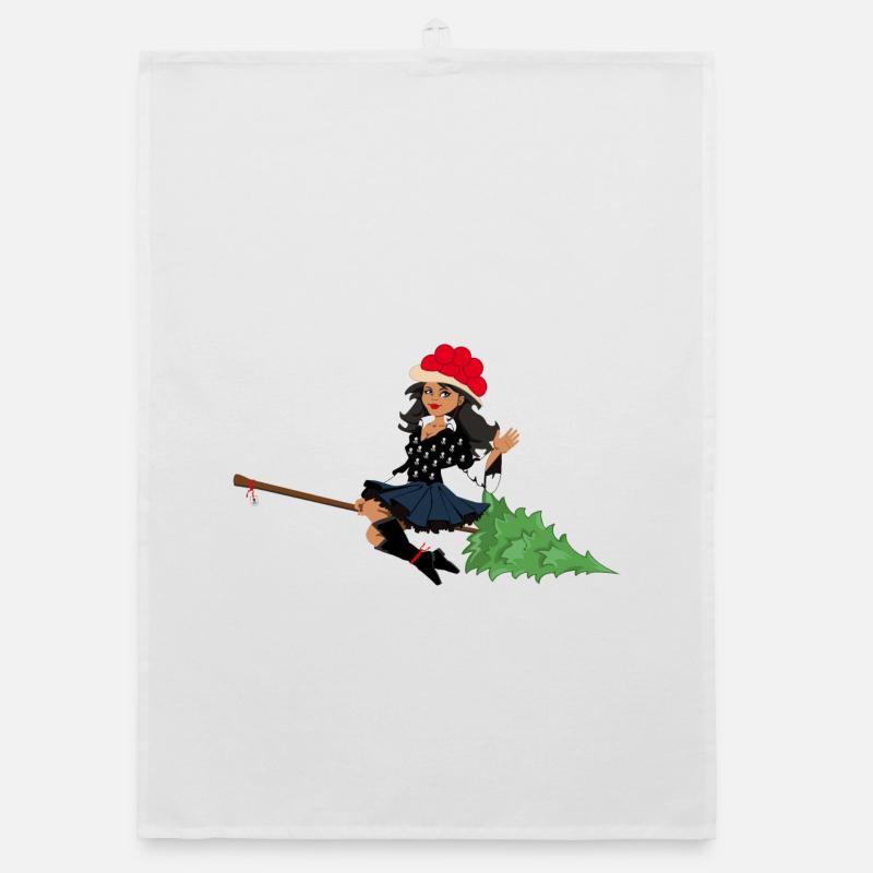 Black Forest Witch Organic dish towel