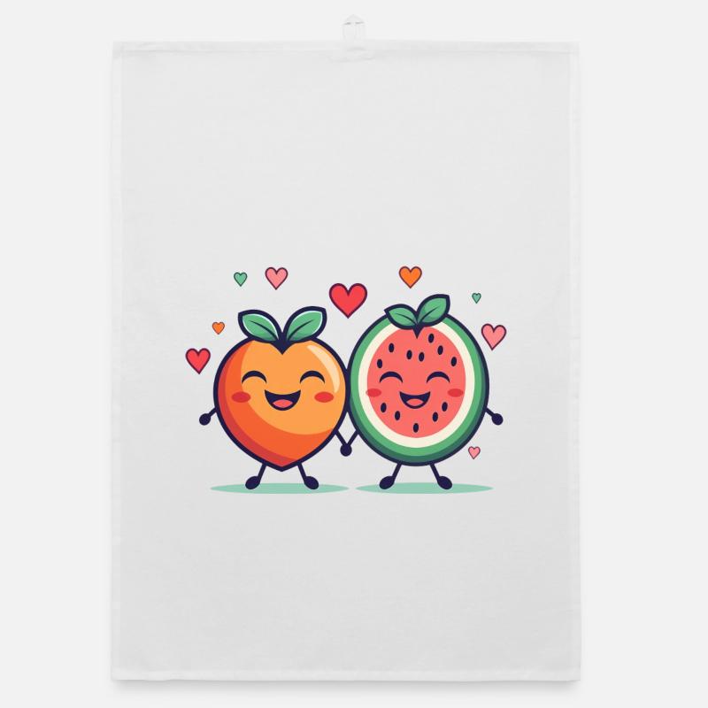 Fruity passion love Organic dish towel