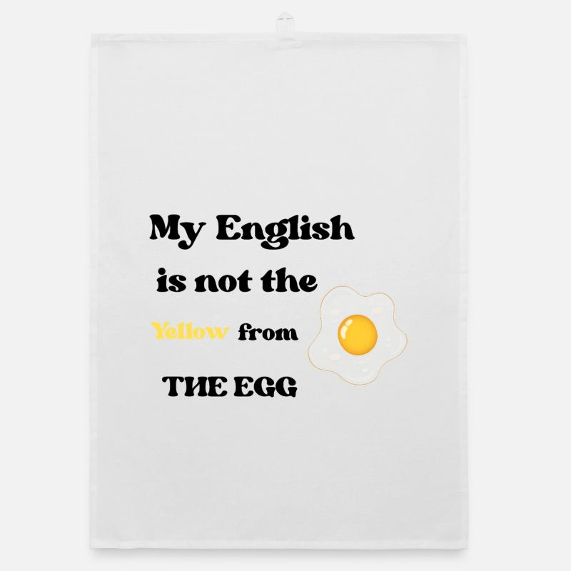 Frühstücks-Fried Egg Illustration Organic Geschirrtuch