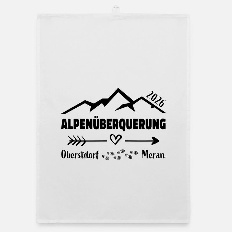 Crossing the Alps E5 2026 Oberstdorf Merano Organic dish towel