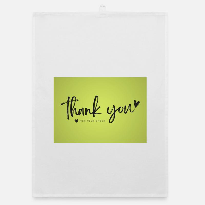 Script de remerciement sur Lime Green Torchon bio