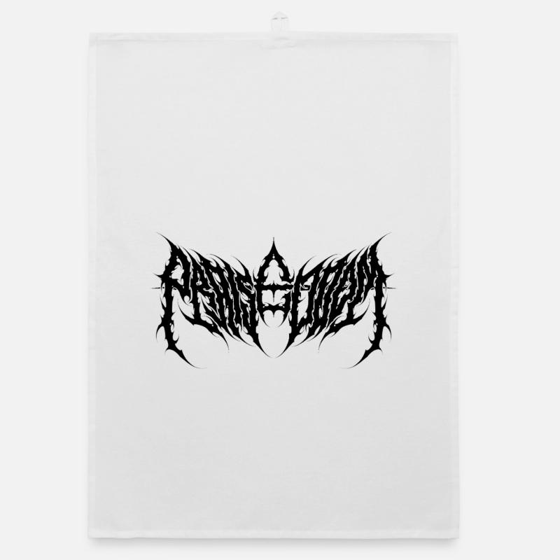 Praise Doom - black - Organic Geschirrtuch - Weiß