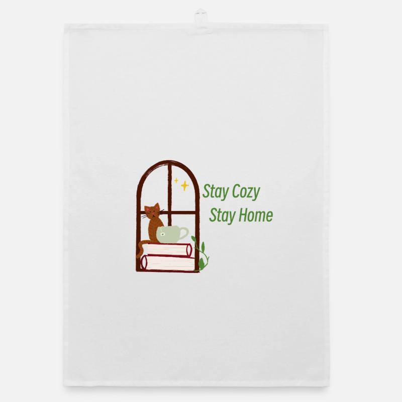 Reste au chaud, reste à la maison Torchon bio