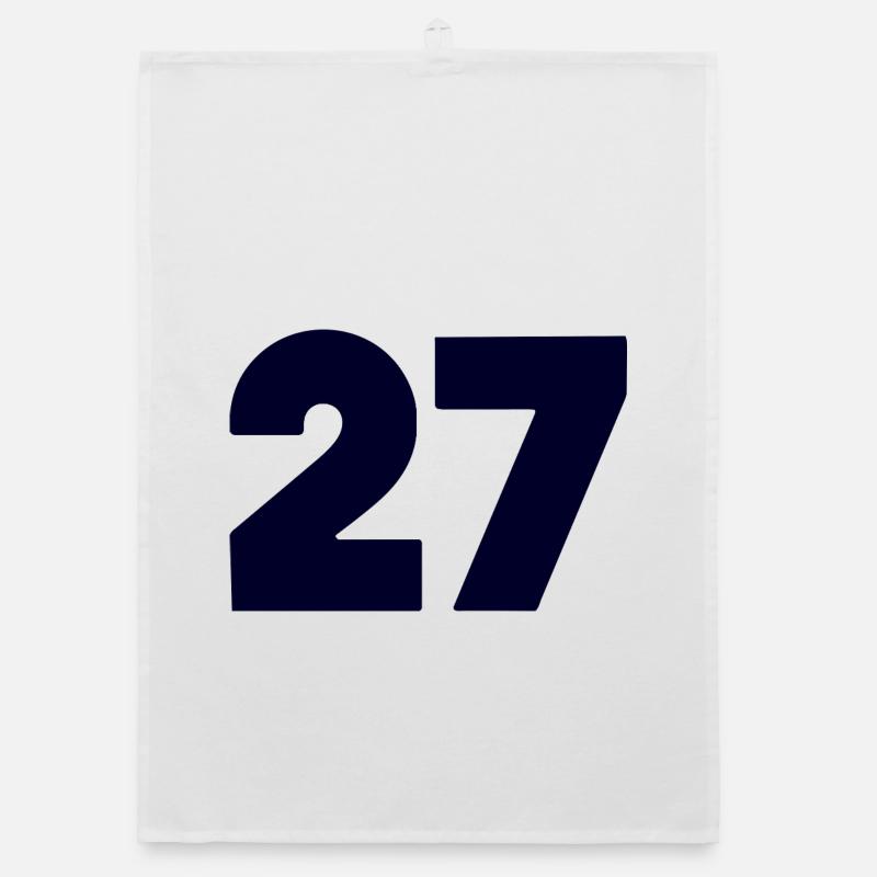 Fett 27 Numerisches Emblem Organic Geschirrtuch