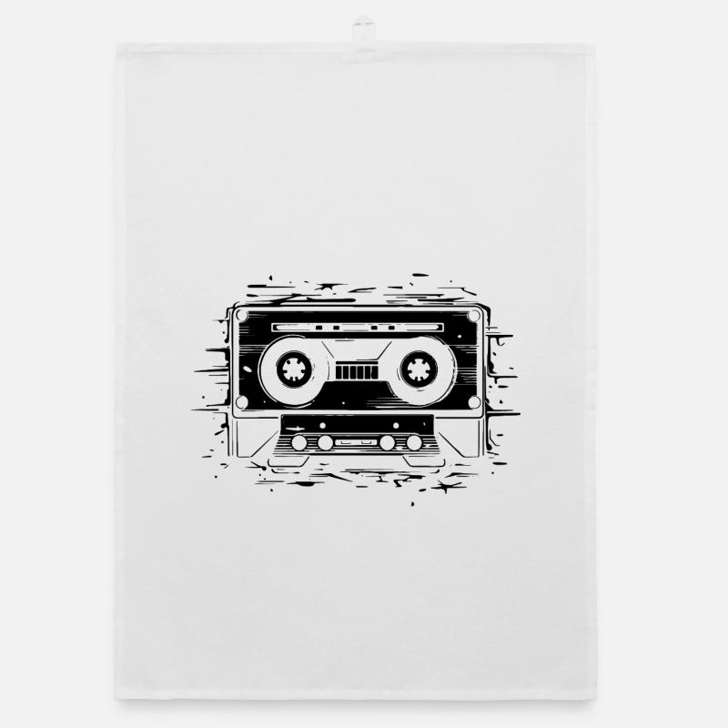 Musik Kassette Organic Geschirrtuch