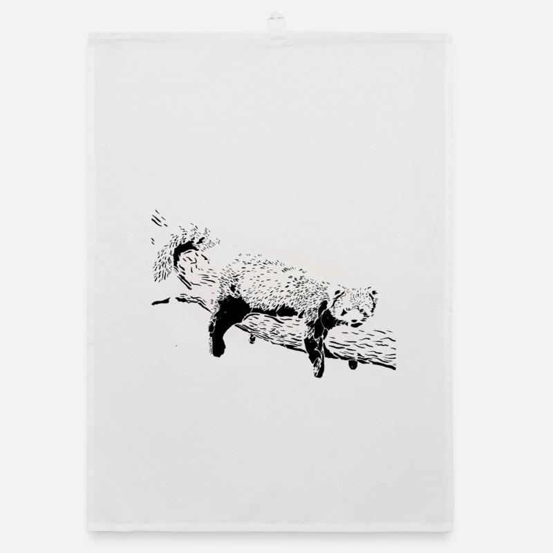 Fauler Roter Panda Organic Geschirrtuch