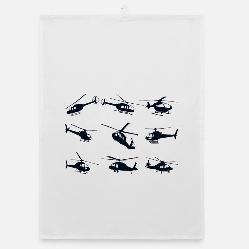 Hubschrauber Helikopeter Organic Geschirrtuch
