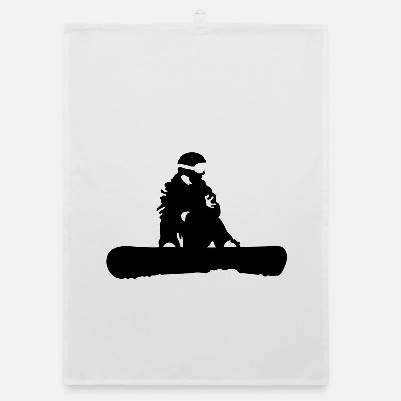 Snowboarding Organic Geschirrtuch