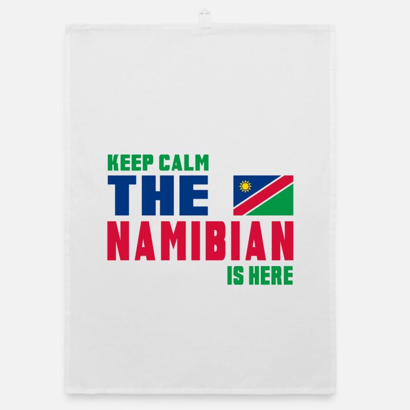 Keep Calm Namibia Flaggen Design Organic Geschirrtuch