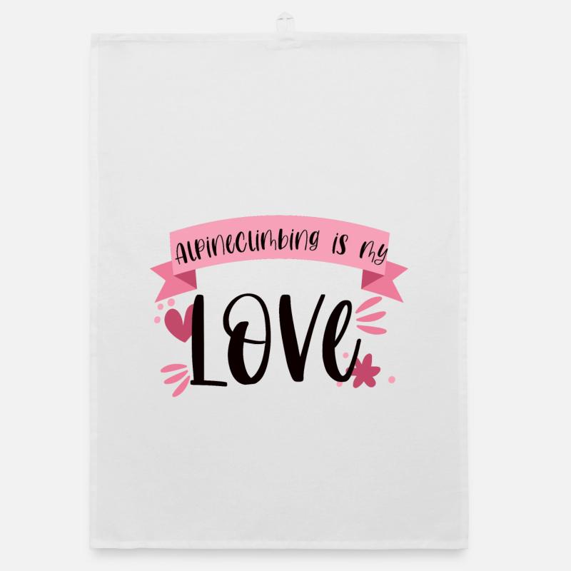 Klettern Alpinklettern Liebe Berge Geschenk Organic Geschirrtuch