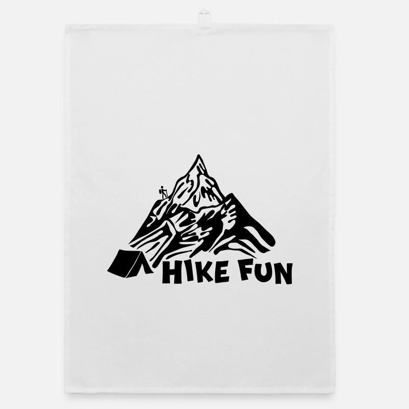 Hike Fun [Black] Organic dish towel