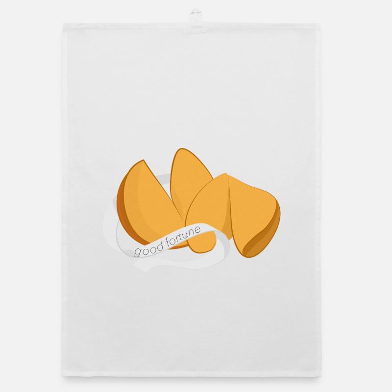 Biscuits de fortune chinois avec bannière pour la chance Torchon bio