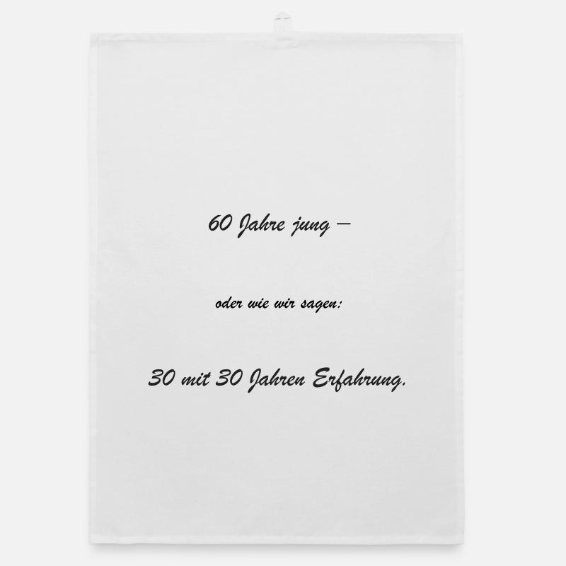 60 ans – 30 ans d’expérience - Torchon bio - blanc