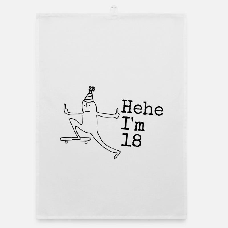 18th Birthday Gift Funny 18 Years 18th Organic dish towel