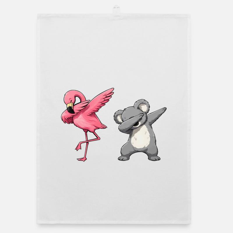 Flamingo Koala Dab Duo Torchon bio