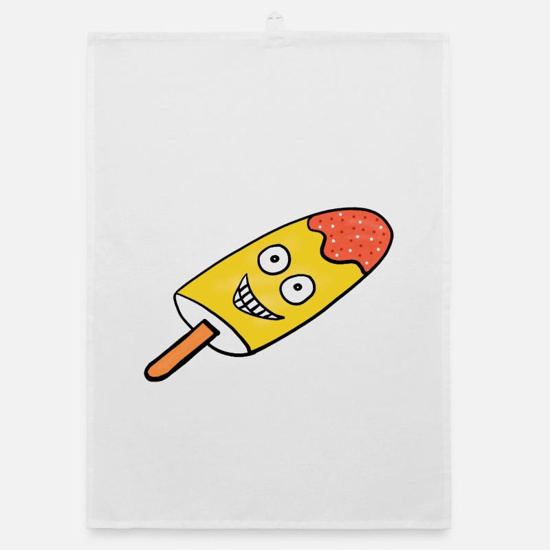 Fröhliches Zitronen-Eis Eiskrem Kinder  Organic dish towel