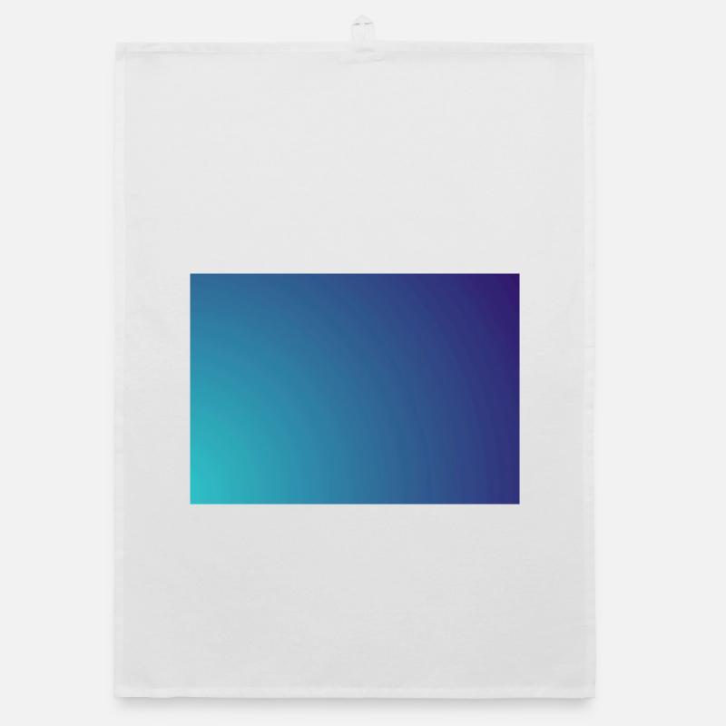 Kreisender Cyan-Violett Gradient - Organic Geschirrtuch - Weiß
