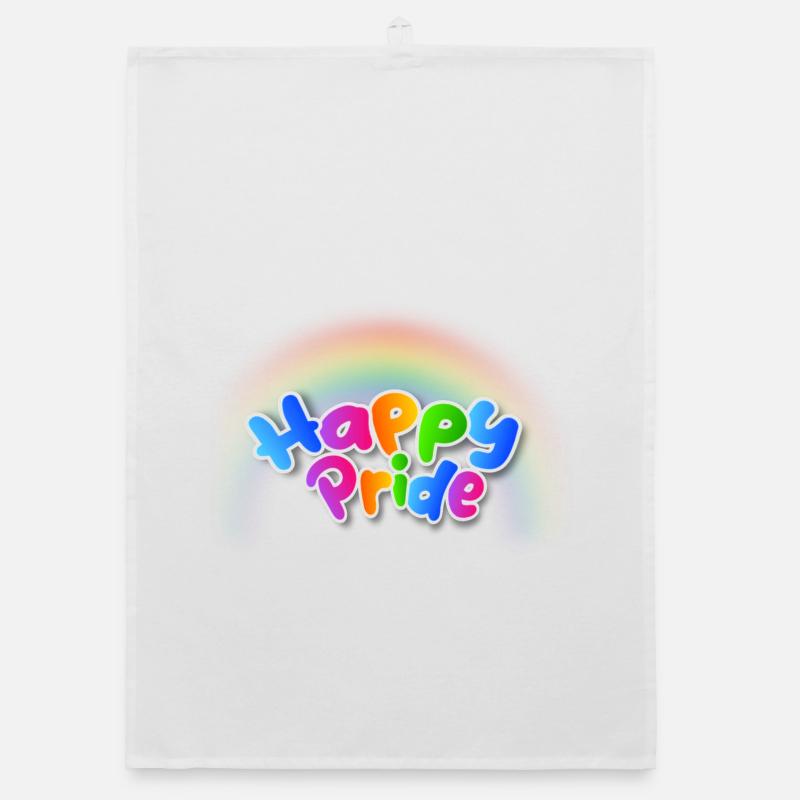 Happy Pride Rainbow Tippfehler Organic Geschirrtuch