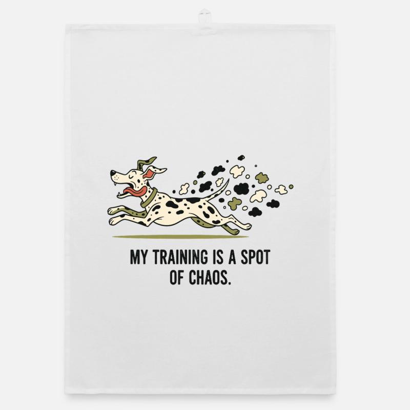 Mein Training ist ein Fleckchen Chaos - Organic Geschirrtuch - Weiß