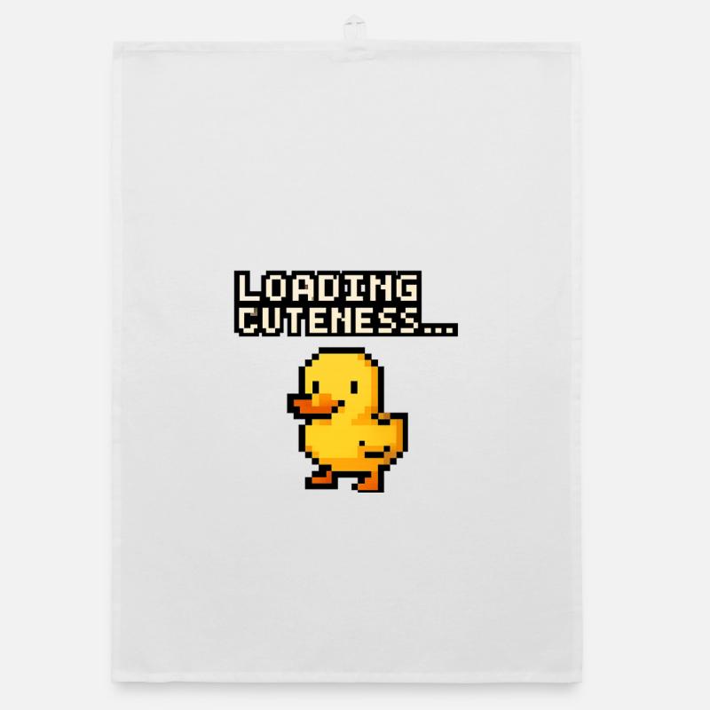 pixel Ente loading cuteness Organic Geschirrtuch