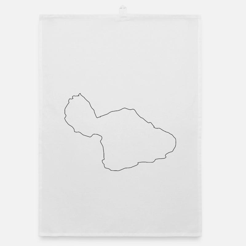Maui map Organic dish towel