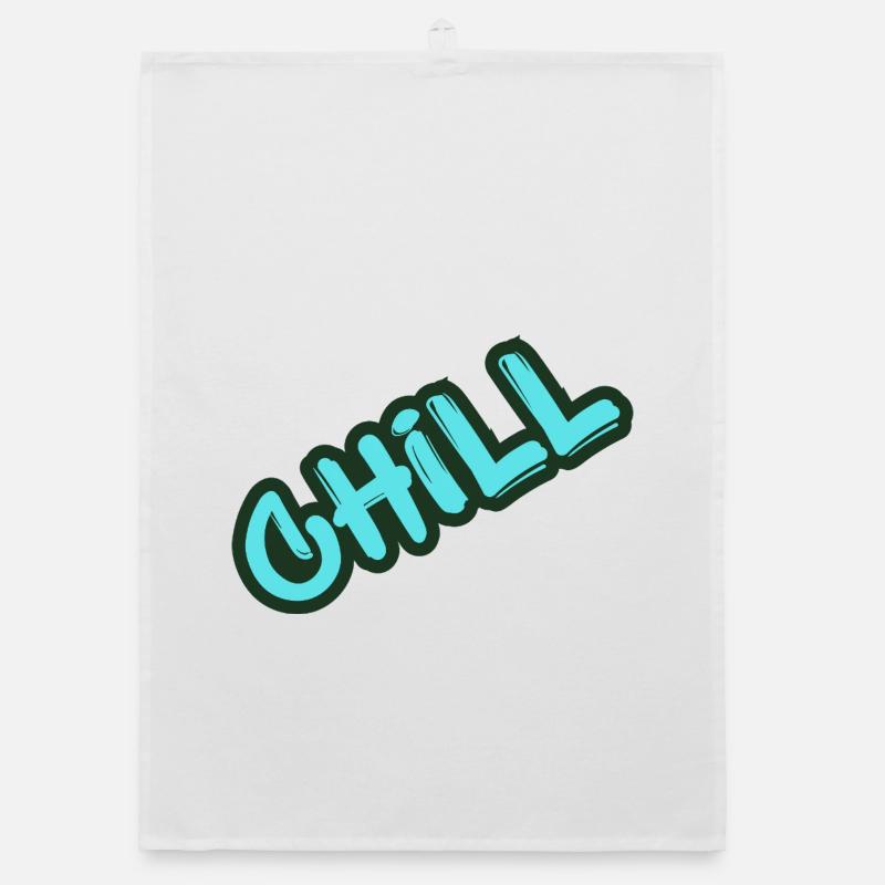 Chill Neon Graffiti  Organic Geschirrtuch